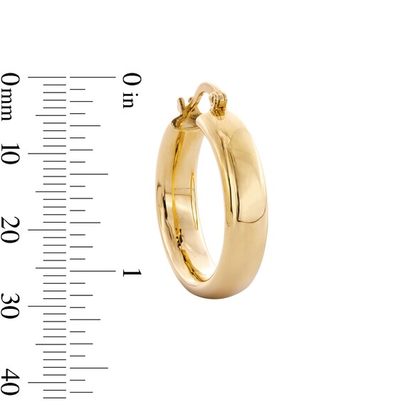 24K Gold Plated 30mm Square Hoops