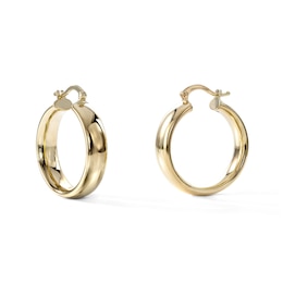24K Gold Plated 20mm Square Hoops
