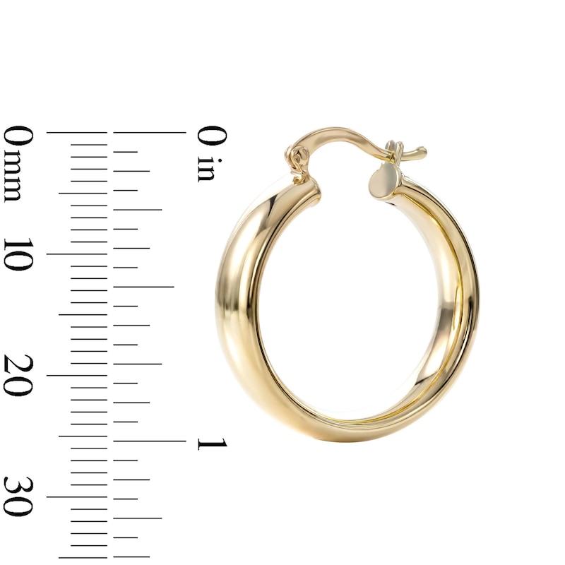 24K Gold Plated 20mm Square Hoops