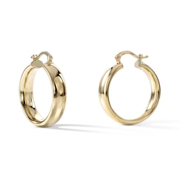 24K Gold Plated 25mm Square Hoops
