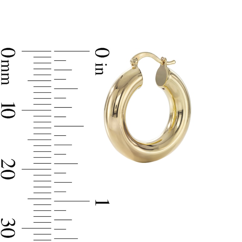 24K Gold Plated 27mm Tube Hoops