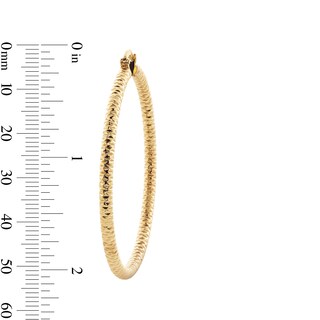 24K Gold Plated 50mm Diamond-Cut Hoops