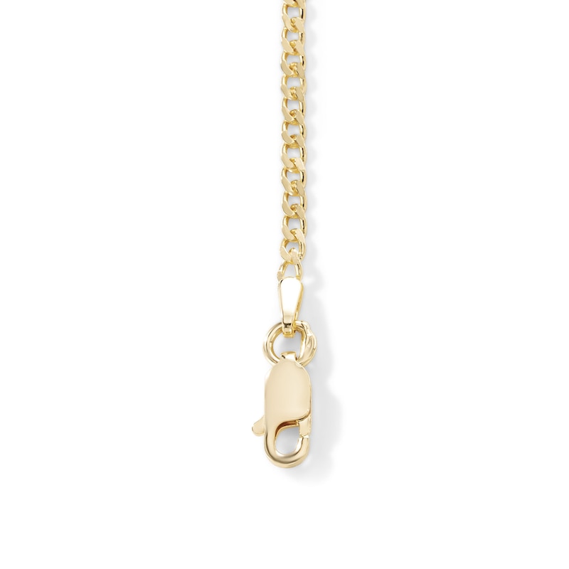 14K Gold Plated 2.3mm Curb Chain Anklet - 10"