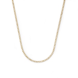 14K Gold Plated 2.3mm Curb Chain - 16"