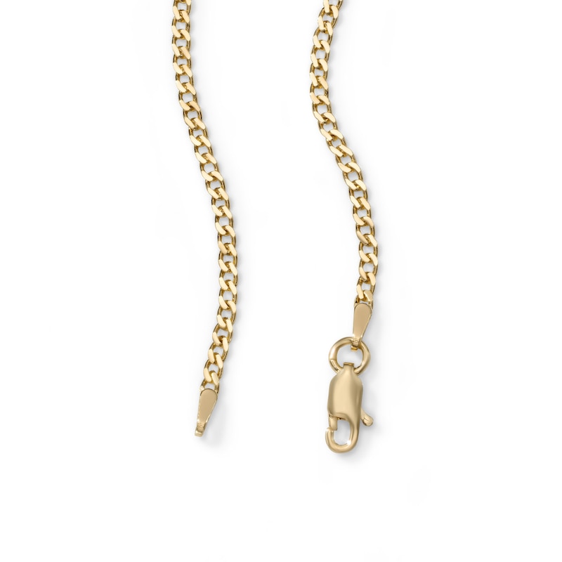 14K Gold Plated 2.3mm Curb Chain - 16"