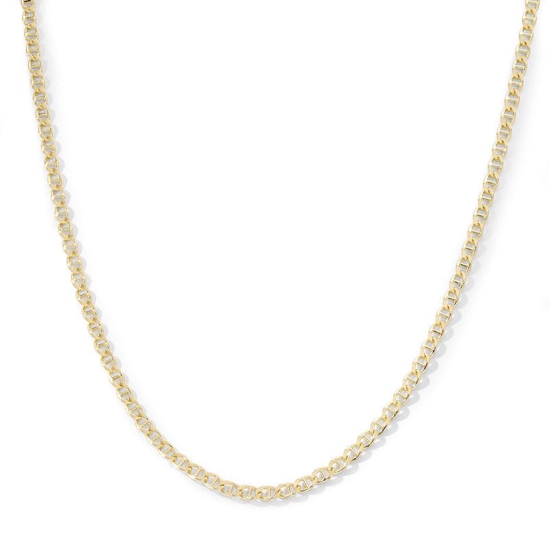 14K Gold Plated 3.5mm Mariner Chain - 22"