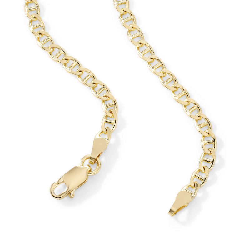14K Gold Plated 3.5mm Mariner Chain - 22"