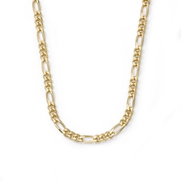 14K Gold Plated 5.6mm Figaro Chain - 24"