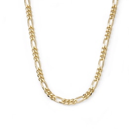 14K Gold-Plated 5.6mm Figaro Chain - 20"