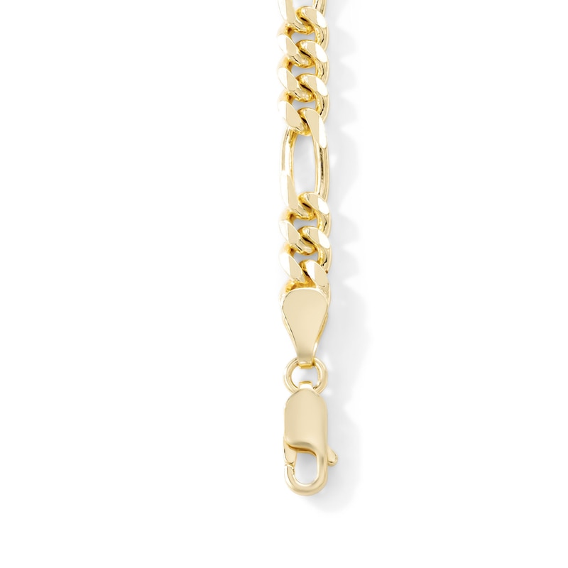 14K Gold Plated 5.6mm Figaro Chain Bracelet - 8.5"