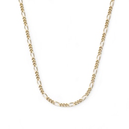 14K Gold Plated 3mm Figaro Chain - 20"