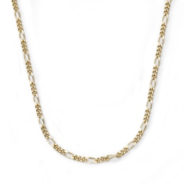 14K Gold Plated 3mm Figaro Chain - 16"
