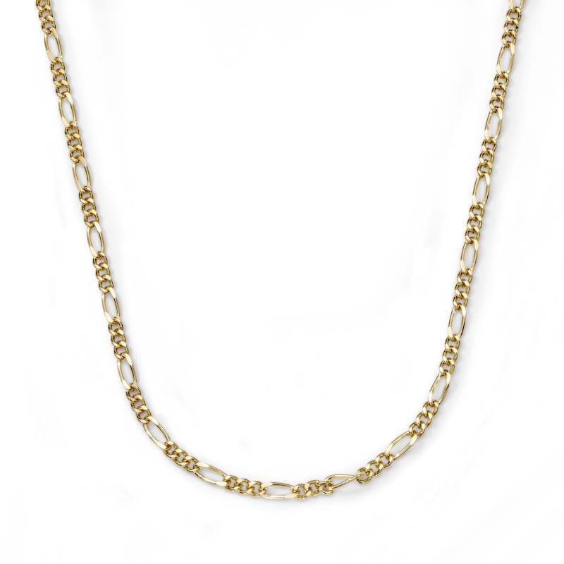 14K Gold Plated 3mm Figaro Chain - 16"