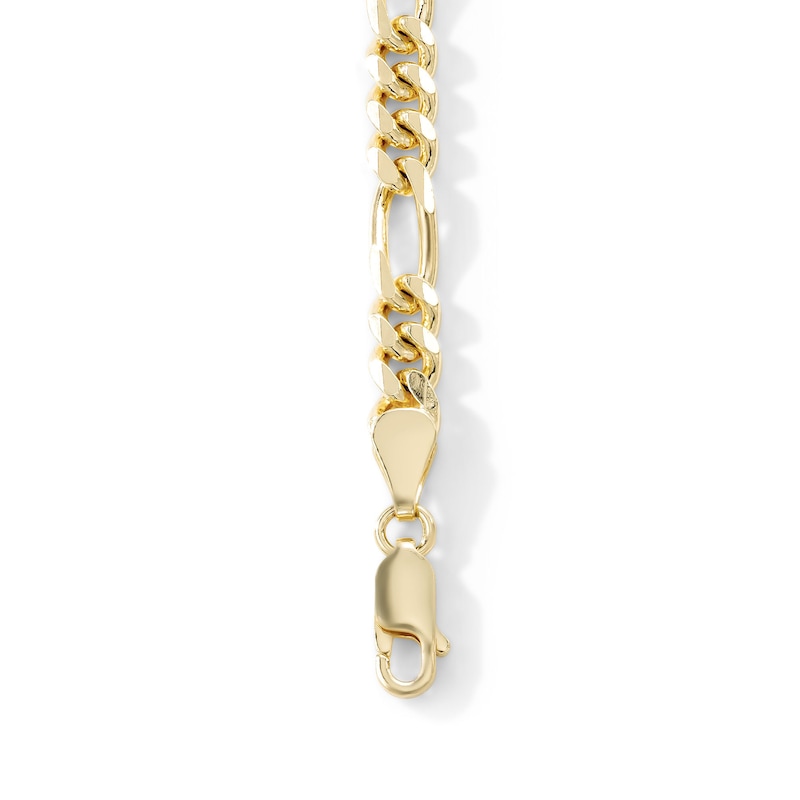 14K Gold Plated 3mm Figaro Chain Anklet - 10"