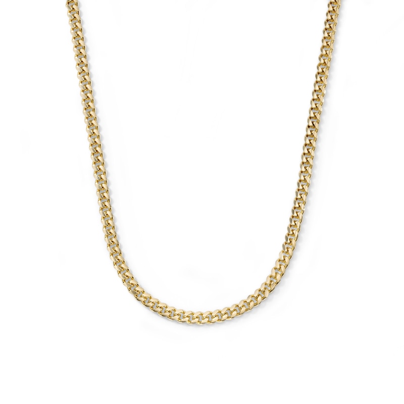 14K Gold Plated 3.5mm Miami Cuban Curb Chain - 22"
