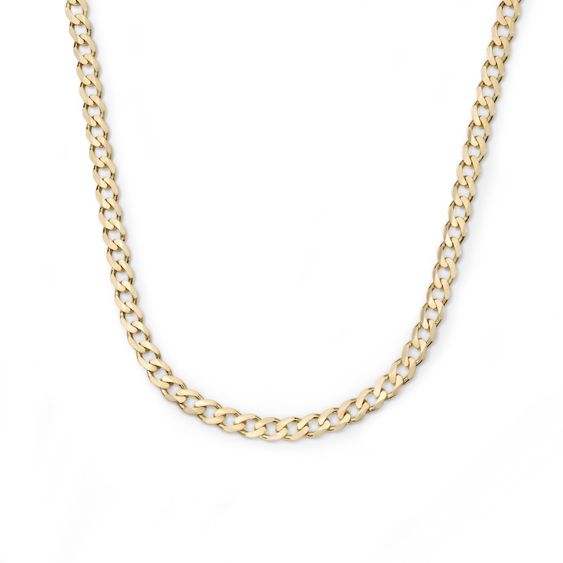 14K Gold Plated 4.6mm Curb Chain - 22"