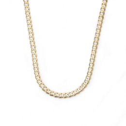 14K Gold Plated 4.6mm Curb Chain - 20"