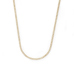 14K Gold Plated 2.3mm Curb Chain - 18"