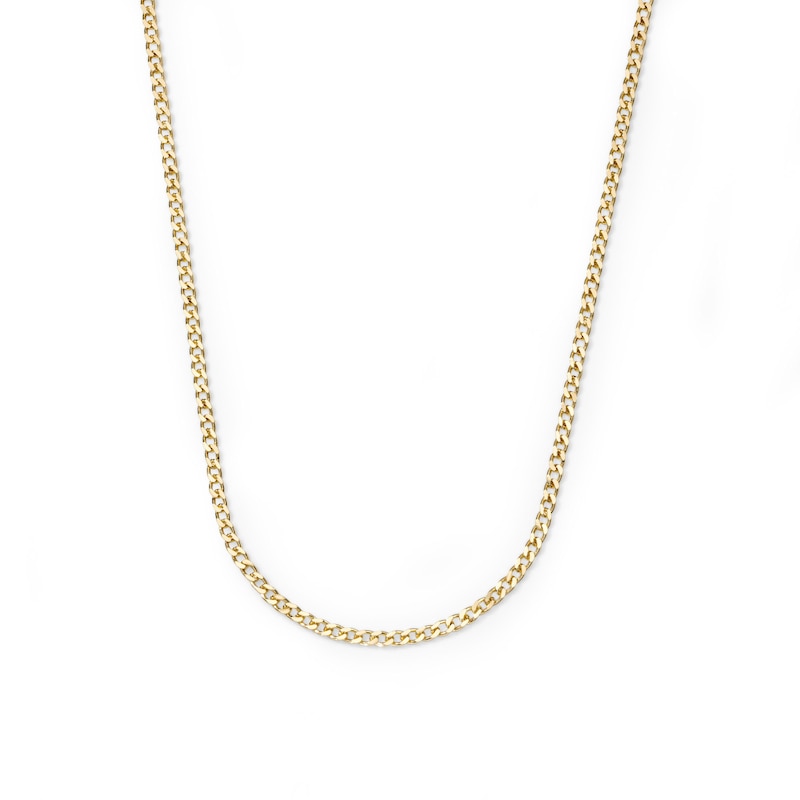 14K Gold Plated 2.3mm Curb Chain - 18"