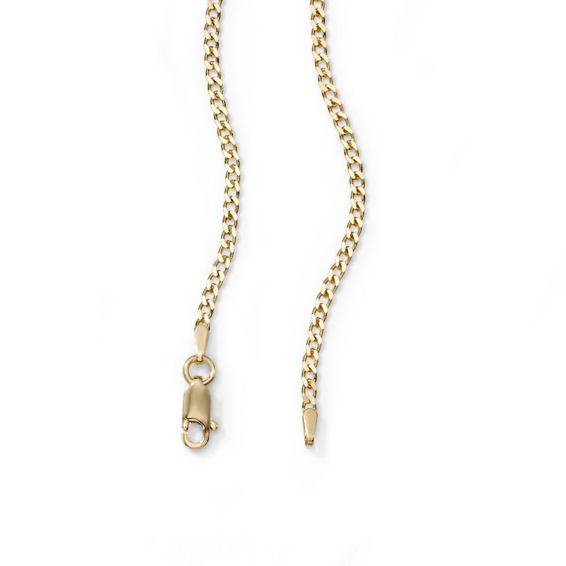 14K Gold Plated 2.3mm Curb Chain - 18"