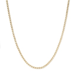 14K Gold-Plated 2.3mm Flat Curb Chain - 15"