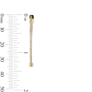 14K Gold Plated 35mm CZ Inside-Out Hoops