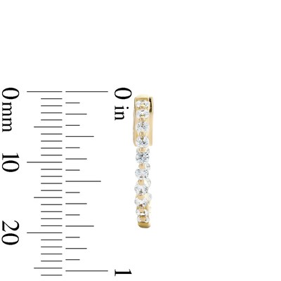 14K Gold Plated 20mm CZ Inside-Out Hoops