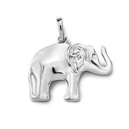 Silver-Plated High-Polished Elephant Charm