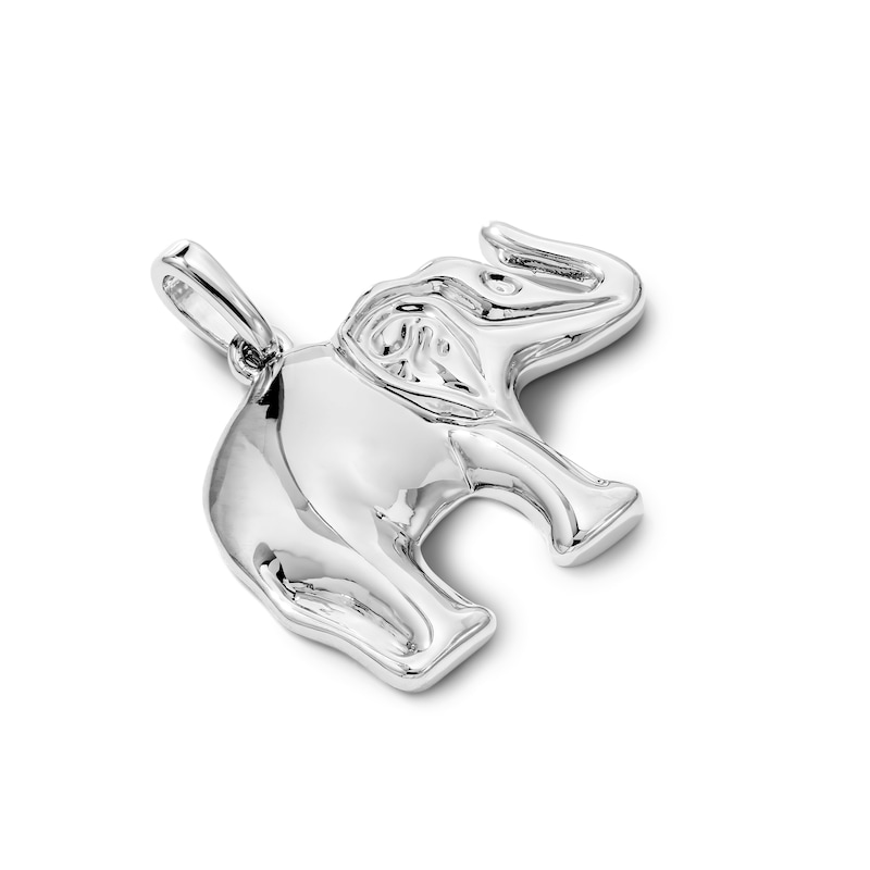 Silver-Plated High-Polished Elephant Charm