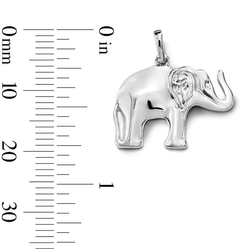 Silver-Plated High-Polished Elephant Charm
