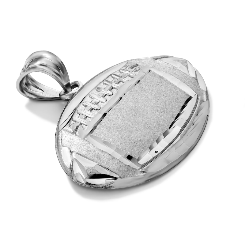 Solid Sterling Silver Football Necklace Charm
