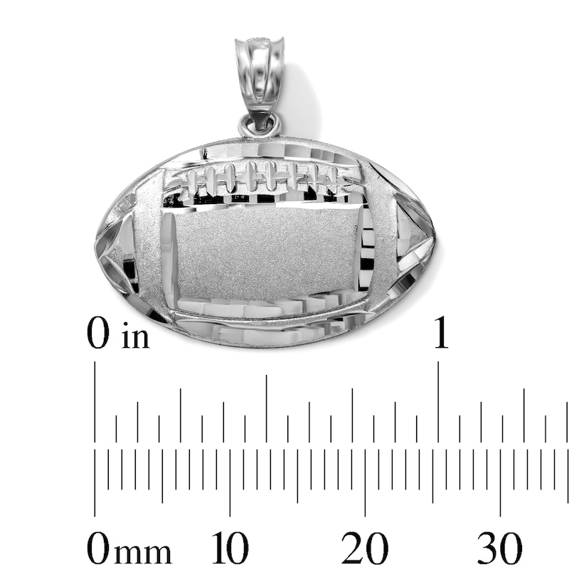 Solid Sterling Silver Football Necklace Charm