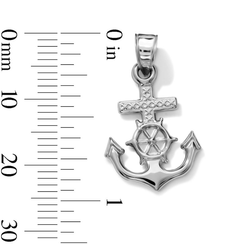 Hollow Sterling Silver Diamond-Cut Helm Necklace Charm