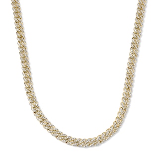 18K Gold Plated Brass 5mm CZ Pavé Cuban Chain - 18"