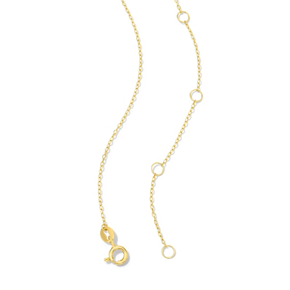 18K Gold Plated Moon and Star Station Necklace - 15" to 18"
