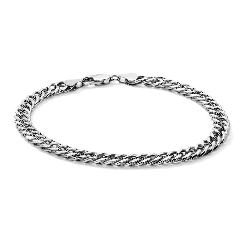 Sterling Silver 6.5mm Rambo Curb Chain Bracelet - 8.5"