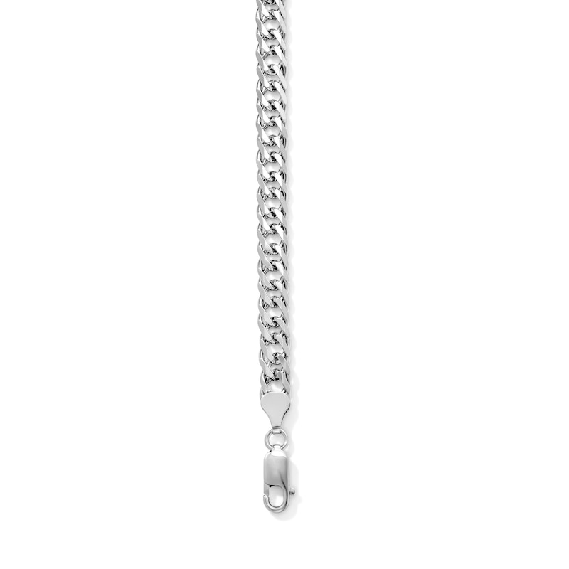 Sterling Silver 6.5mm Rambo Curb Chain Bracelet - 8.5"