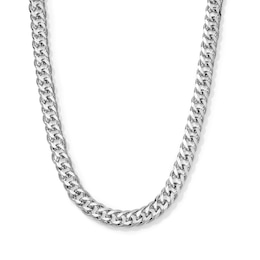 Sterling Silver 6.5mm Rambo Curb Chain - 22"