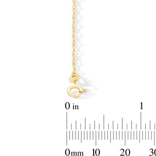 18K Gold Plated Flat Oval Mirror Chain Bracelet - 7.25 in.