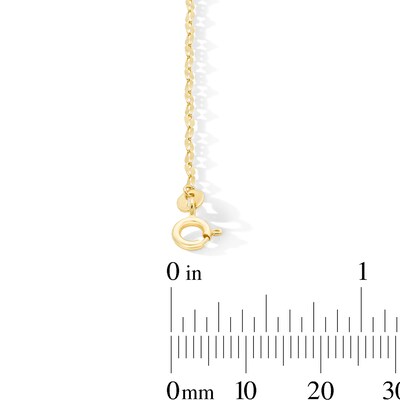 18K Gold Plated Flat Oval Mirror Chain Bracelet - 7.25 in.