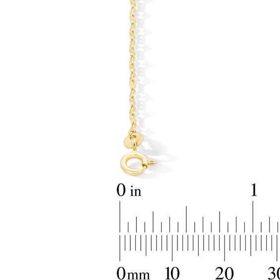 18K Gold Plated Flat Oval Mirror Chain Bracelet - 7.25 in.