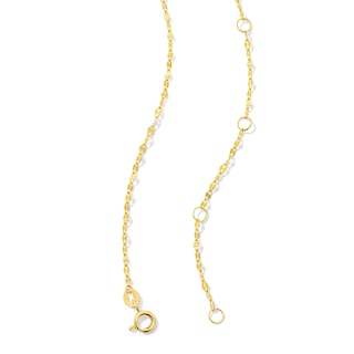 18K Gold Plated Flat Oval Mirror Chain - 15" to 18"