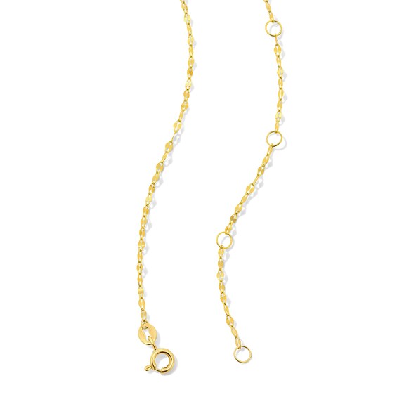 18K Gold Plated Flat Oval Mirror Chain - 15" to 18"