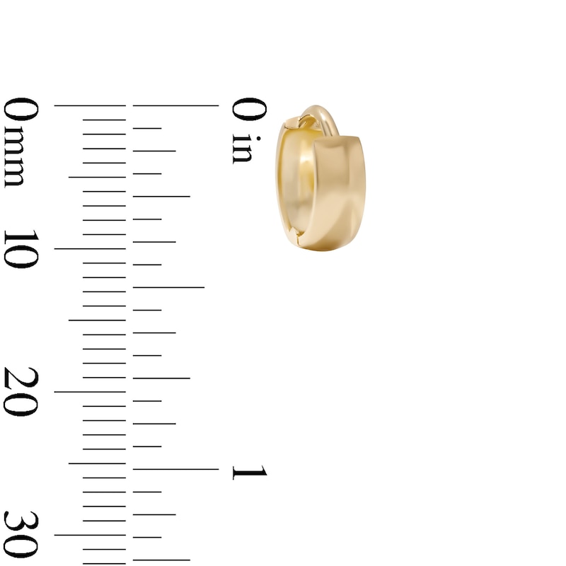 14K Gold Plated 10.5mm Huggie Hoops