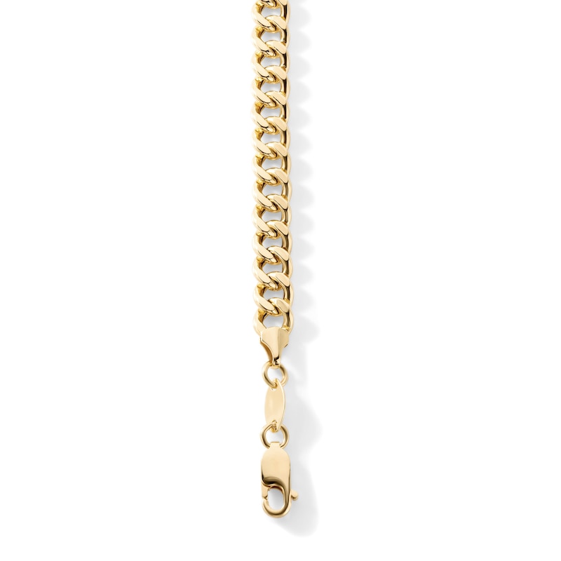 10K Gold-Bonded 7.2mm Hollow Curb Bracelet - 7.5"