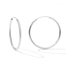 Hollow Sterling Silver 25mm Continuous Hoops