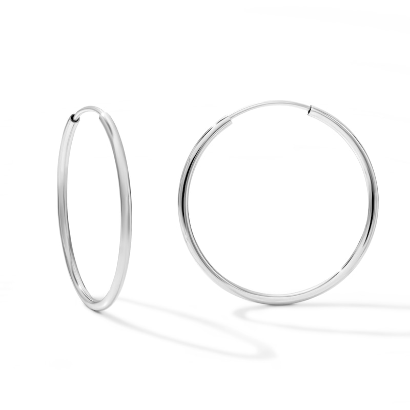 Hollow Sterling Silver 25mm Continuous Hoops