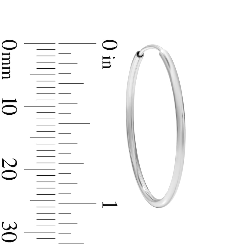 Hollow Sterling Silver 25mm Continuous Hoops