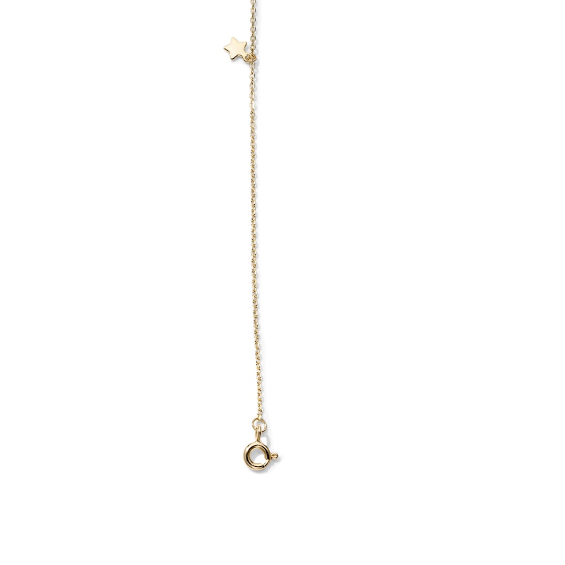 14K Gold-Plated Celestial Dangle Station Anklet - 9" + 1"