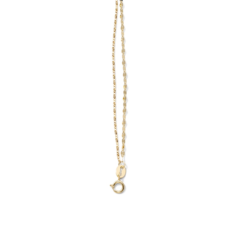 14K Gold-Plated Double-Strand Box and Mirror Chain Anklet - 9" + 1"